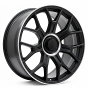 Alu kola Racing Line Y1188, 21x8.5 5x112 ET40, černá matná + leštěný límec (zátěžová)