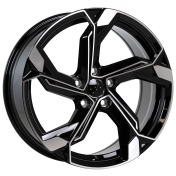 Alu kola Racing Line Y1201, 22x9.5 5x112 ET26, černá + leštění