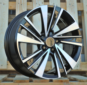 Alu kola Racing Line Y1382, 17x7.5 5x114.3 ET40, černá + leštění