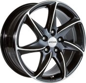 Alu kola RONAL R51, 17x8 5x112 ET35, černá lesklá + leštění (zátěžová)