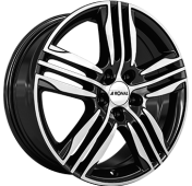 Alu kola RONAL R57, 18x7.5 5x112 ET45, černá lesklá s červenou linkou
