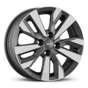 Alu kola AGT 15195, 15x6 4x100 ET35, šedivá + leštění