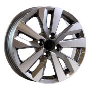 Alu kola AGT 15195, 15x6 4x100 ET35, šedivá + leštění