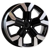 Alu kola AGT 16260, 16x6.5 5x114.3 ET32, černá + leštěný límec