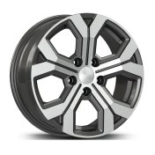 Alu kola AGT 16260, 16x6.5 5x114.3 ET40, šedivá matná + leštění