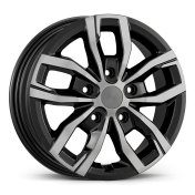 Alu kola AGT 16275, 16x6 5x118 ET68, černá + leštění (zátěžová)