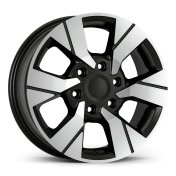 Alu kola AGT 16282, 16x6.5 6x120 ET50, černá matná + leštění (zátěžová)