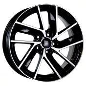 Alu kola AGT 17128, 17x7 5x100 ET40, černá + leštění