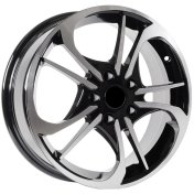 Alu kola AGT 17253, 17x6.5 5x114.3 ET50, černá + leštění