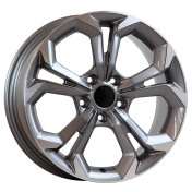 Alu kola AGT 17262, 17x7 5x108 ET40, šedivá + leštění