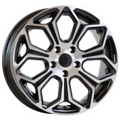 Alu kola AGT 17263, 17x7 5x114.3 ET38, černá + leštění