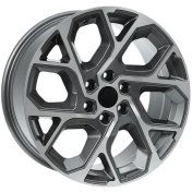 Alu kola AGT 18245, 18x8 6x120 ET45, šedivá + leštění (zátěžová)