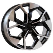 Alu kola AGT 18252, 18x8 5x112 ET35, černá matná + leštění