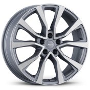 Alu kola AGT 19209, 19x7.5 5x114.3 ET40, šedivá + leštění (zátěžová)
