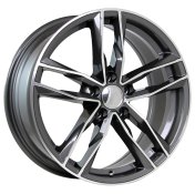 Alu kola Arceo DY188, 18x8 5x112 ET35, šedivá + leštění