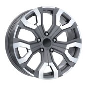 Alu kola Arceo DY1887, 17x7 5x114.3 ET35, šedivá + leštěný límec