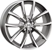 Alu kola AUTEC ASTANA, 19x8 5x112 ET45, titanová + leštění (zátěžová)