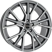 Alu kola AVUS VELGEN AF18, 19x8.5 5x112 ET48, šedivá matná + leštění