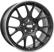 Alu kola BBS CHR, 19x8.5 5x112 ET40, černá matná + leštění