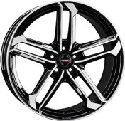 Alu kola BORBET ATX, 19x8 5x112 ET50, černá lesklá + leštění