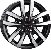 Alu kola BORBET CW5, 18x7.5 5x130 ET53, černá matná + leštění (zátěžová)