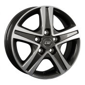 Alu kola BORBET CWD, 16x6 5x130 ET68, tmavě šedivá + leštění (zátěžová)