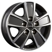 Alu kola BORBET CWG, 16x6 5x130 ET68, tmavě šedivá + leštění (zátěžová)