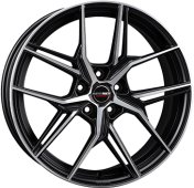 Alu kola BORBET QX, 19x8 5x112 ET44, černá matná + leštění