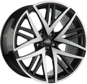 Alu kola CMS B1, 20x8.5 5x112 ET30, černá lesklá + leštění