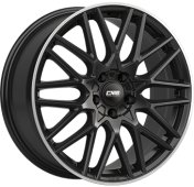 Alu kola CMS C25, 19x8.5 5x112 ET30, černá lesklá + leštěný límec (zátěžová)