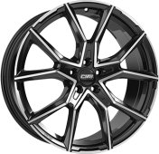 Alu kola CMS C33, 20x8.5 5x108 ET50, černá lesklá + leštění (zátěžová)