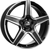 Alu kola CMS C34, 17x7 5x112 ET51, černá lesklá + leštění (zátěžová)