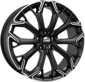 Alu kola CMS C37, 20x8.5 5x108 ET45, černá matná + leštění (zátěžová)