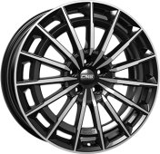 Alu kola CMS C38, 19x8 5x112 ET45, černá lesklá + leštění (zátěžová)