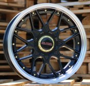 Alu kola Haxer HX025, 17x8 10x112 ET30, černá + leštěný límec