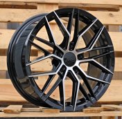 Alu kola Haxer HX035, 17x7.5 5x100 ET40, černá + leštění