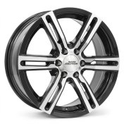 Alu kola INTER ACTION KARGIN 6, 16x7 6x130 ET50, černá lesklá + leštění (zátěžová)