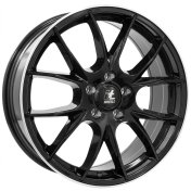Alu kola IT WHEELS 2 KIRA, 17x7 4x100 ET40, černá lesklá + leštěný límec