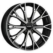 Alu kola MAK ASPHALT, 20x8 5x112 ET45, černá lesklá + leštění (zátěžová)