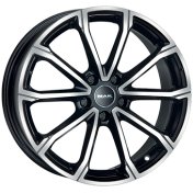 Alu kola MAK DAVINCI, 17x5 4x100 ET40, černá lesklá + leštění
