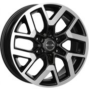 Alu kola MAK GRAVEL, 16x6.5 6x120 ET50, černá lesklá + leštění (zátěžová)