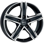 Alu kola MAK KING 5, 17x7.5 5x130 ET55, černá matná + leštění (zátěžová)