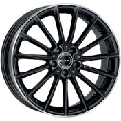 Alu kola MAK KOMET, 19x9 5x112 ET30, černá lesklá + leštěný límec (zátěžová)