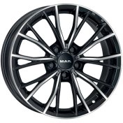 Alu kola MAK MARK, 17x7.5 5x120 ET43, černá lesklá + leštění (zátěžová)