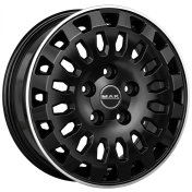Alu kola MAK OVERLAND, 17x7 6x130 ET51, černá lesklá + leštěný límec (zátěžová)