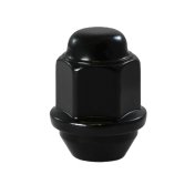 Matice na plechové disky Hyundai, Kia, Mazda M12x1,5 černá, kužel, klíč 21, výška 35 mm, uzavřená