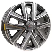 Alu kola Mille Miglia MMRX3, 16x6.5 5x160 ET60, šedivá + leštění (zátěžová)