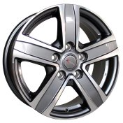 Alu kola Mille Miglia MMVN5, 16x6.5 5x118 ET55, šedivá + leštění (zátěžová)