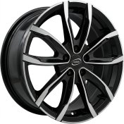 Alu kola MiM EVO001, 16x6.5 5x112 ET45, černá + leštění