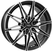 Alu kola MONACO WHEELS GP18, 19x8 5x112 ET45, černá matná + leštění (zátěžová)
